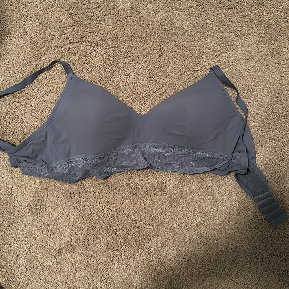 Gray lacy bralette